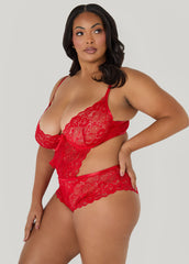 Crotchless Lace Bodysuit