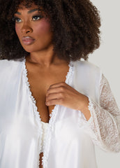 Lace And Satin Robe