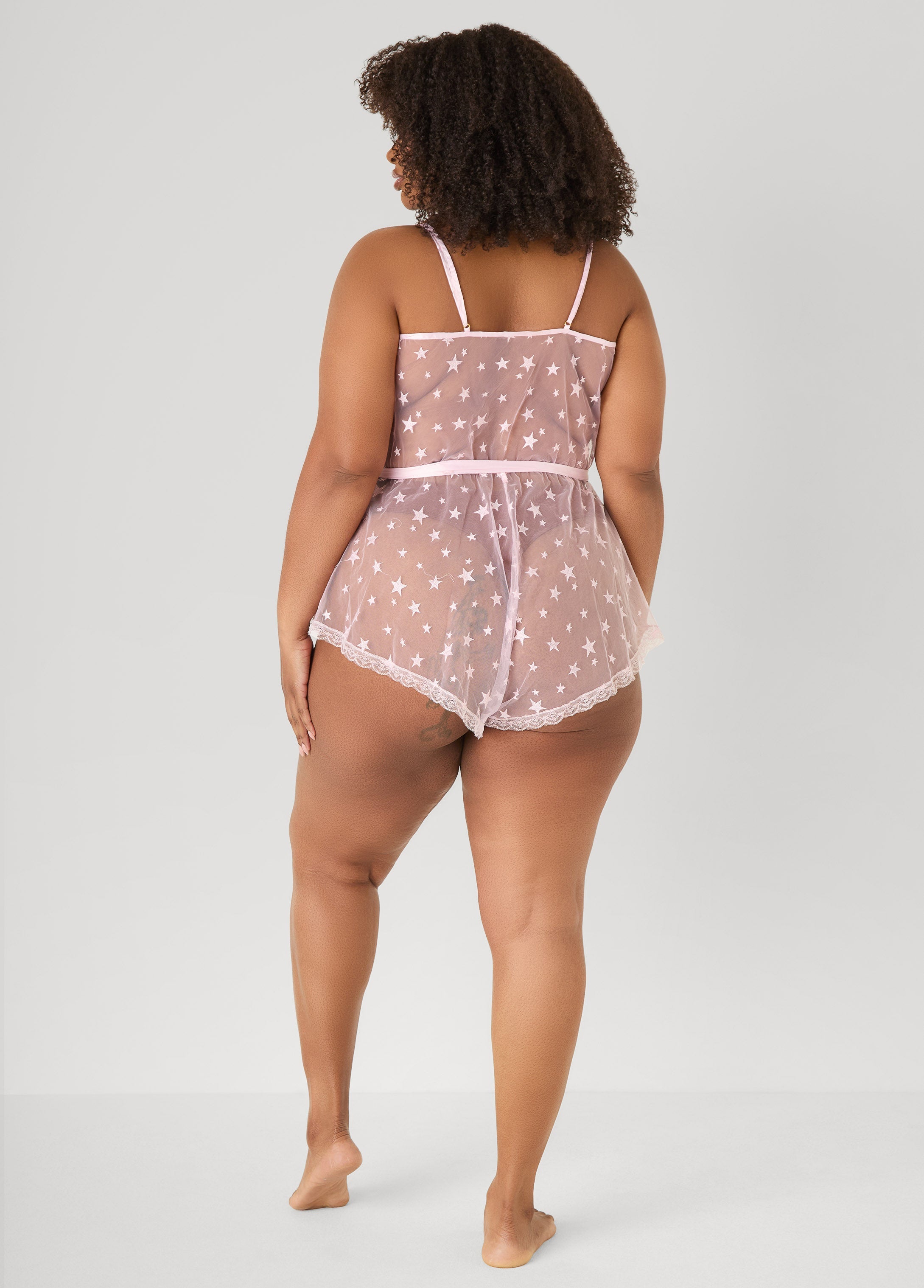 Star Mesh Lingerie Romper
