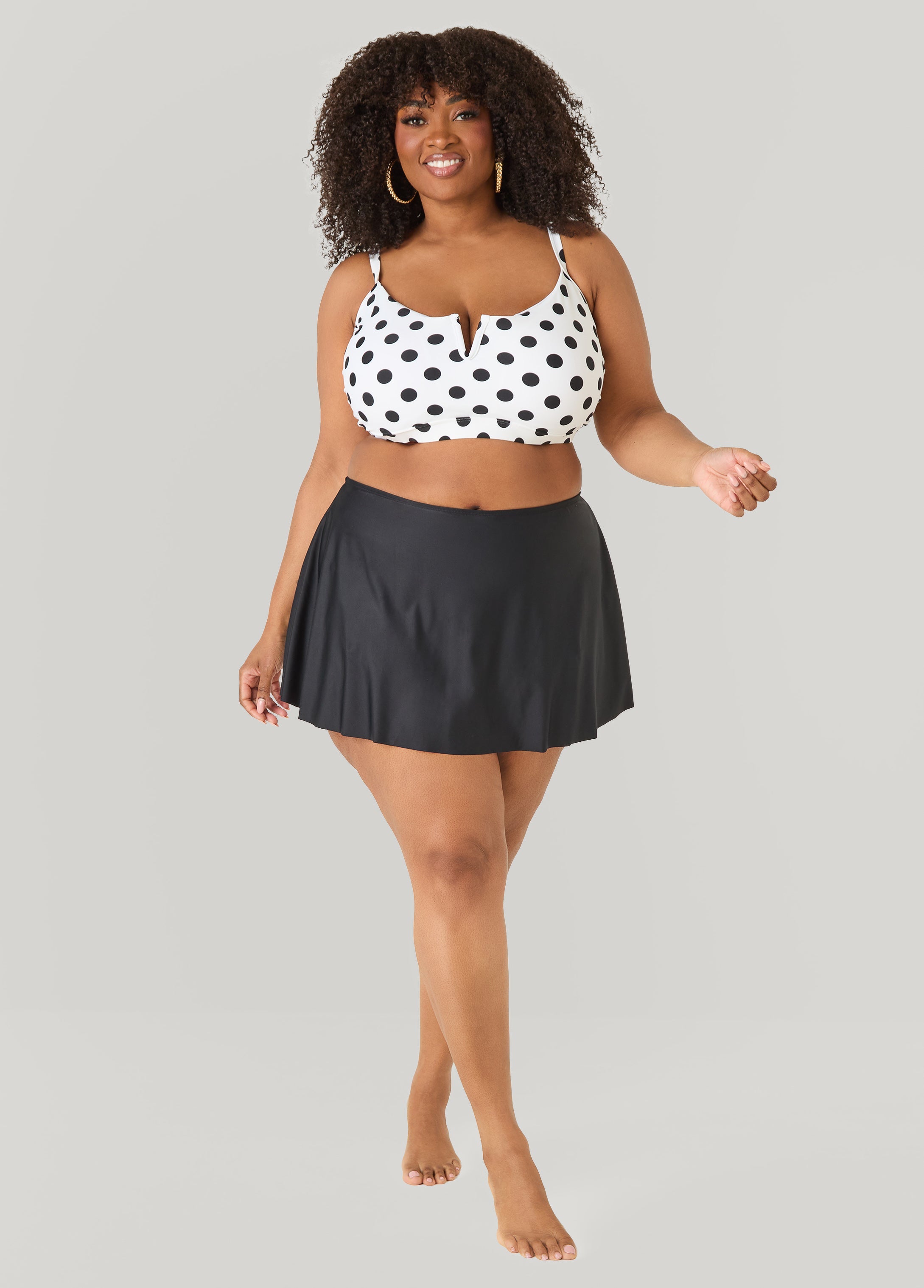 Polka Dot U Ring Bikini Top