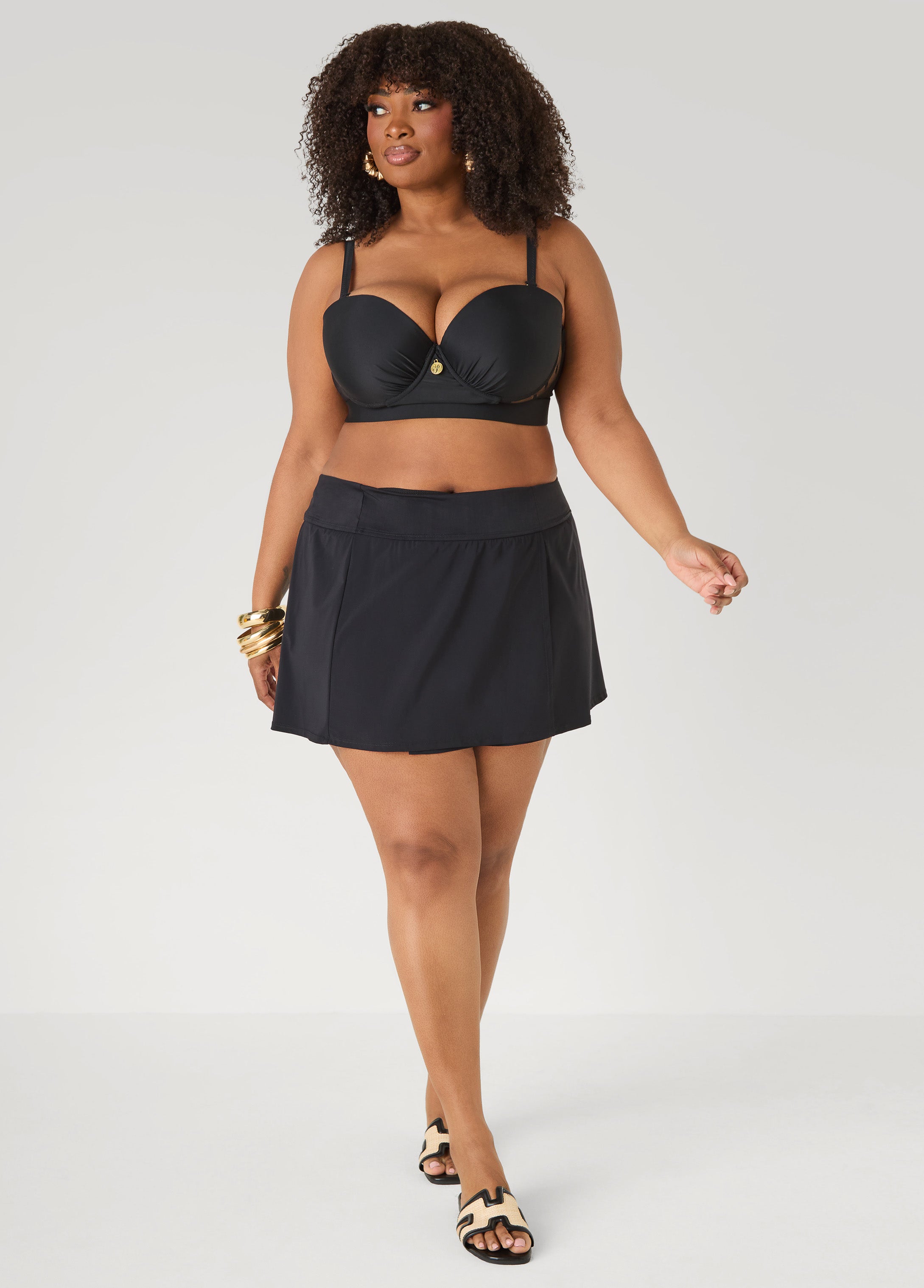 High Waist Swim Skort