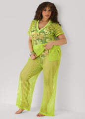 Given Kale Cover Up Mesh Pants