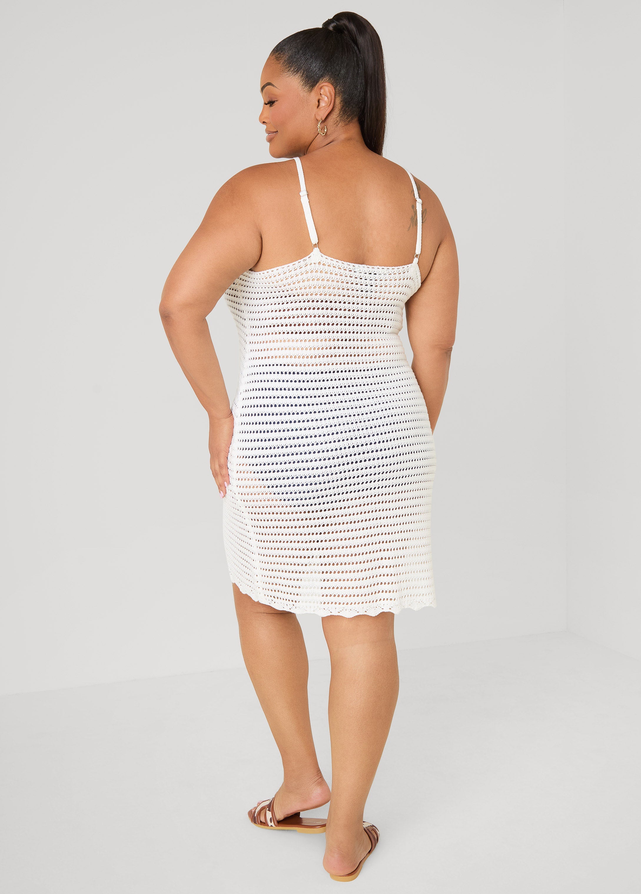 Open Knit Coverup Dress