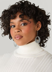 Set Of 3 Silver Tone Wire Earrings