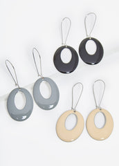 Set Of 3 Silver Tone Wire Earrings