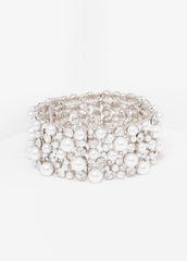 Faux Pearl And Crystal Bracelet