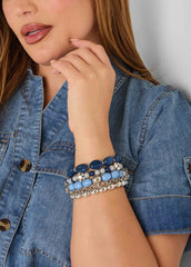 Stone And Crystal Bracelet Set