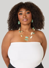 Threaded Stone Necklace Set