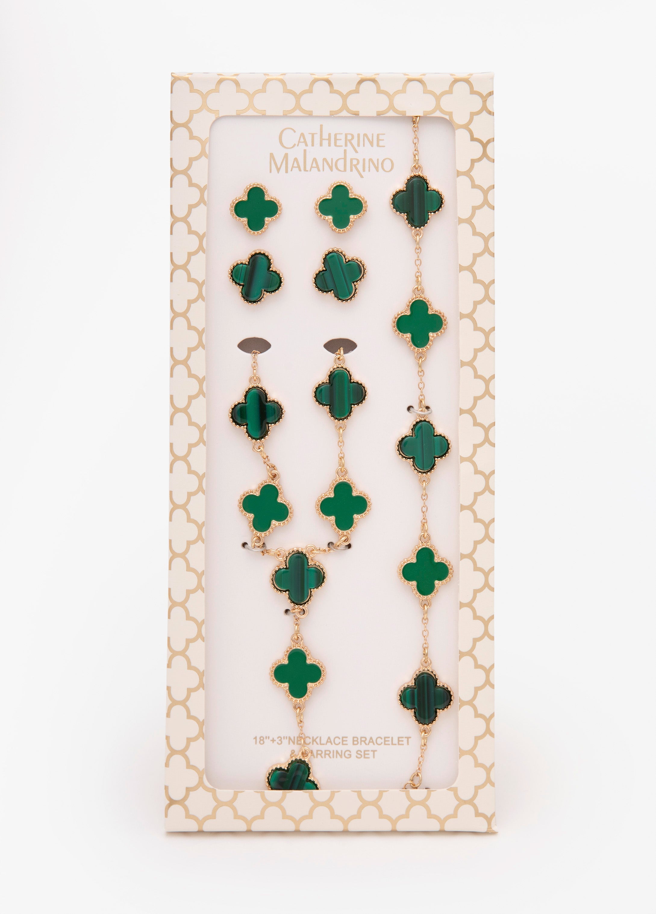 4 Piece Clover Necklace Set