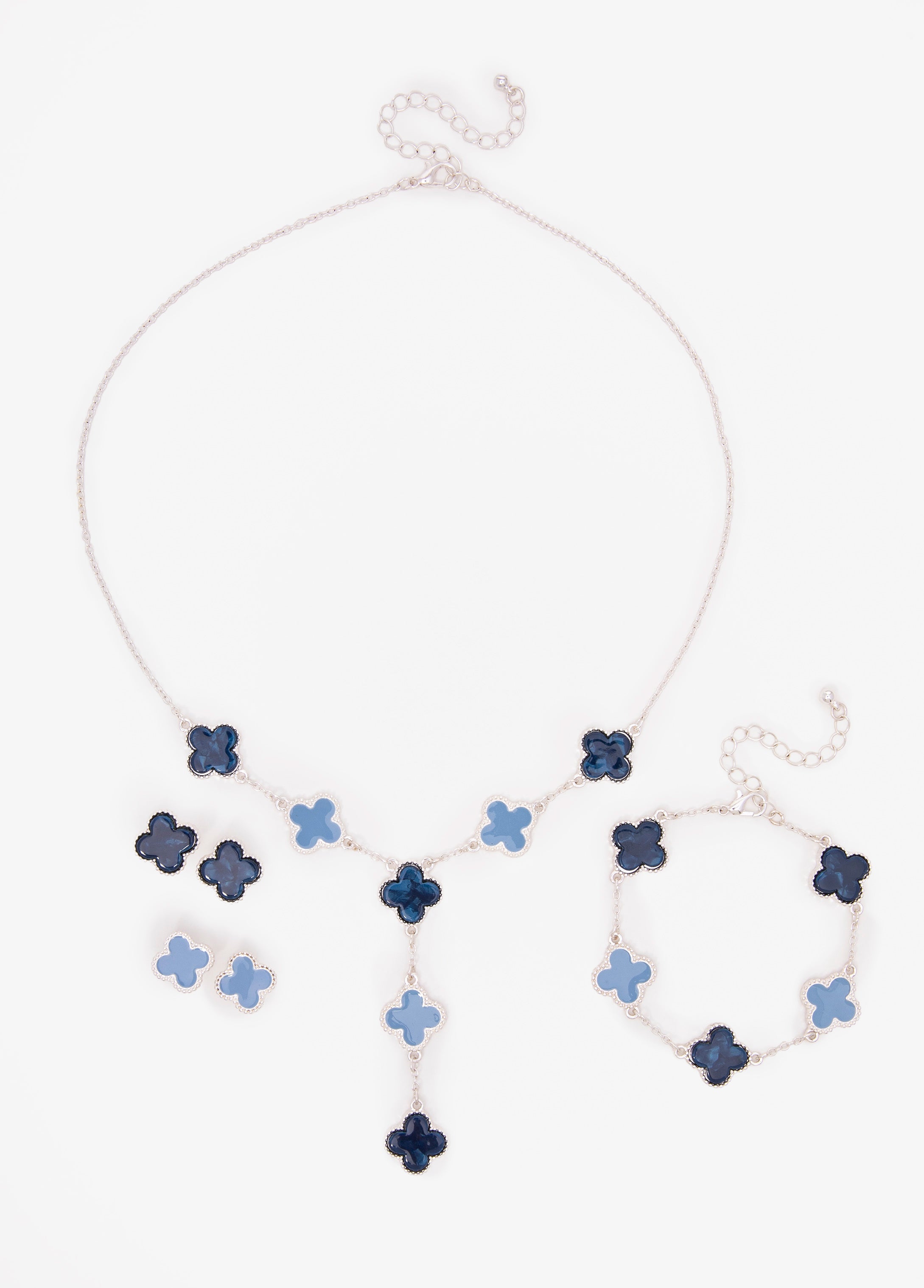 Four Piece Clover Necklace Set