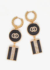 Drop Crystal Rings Earrings