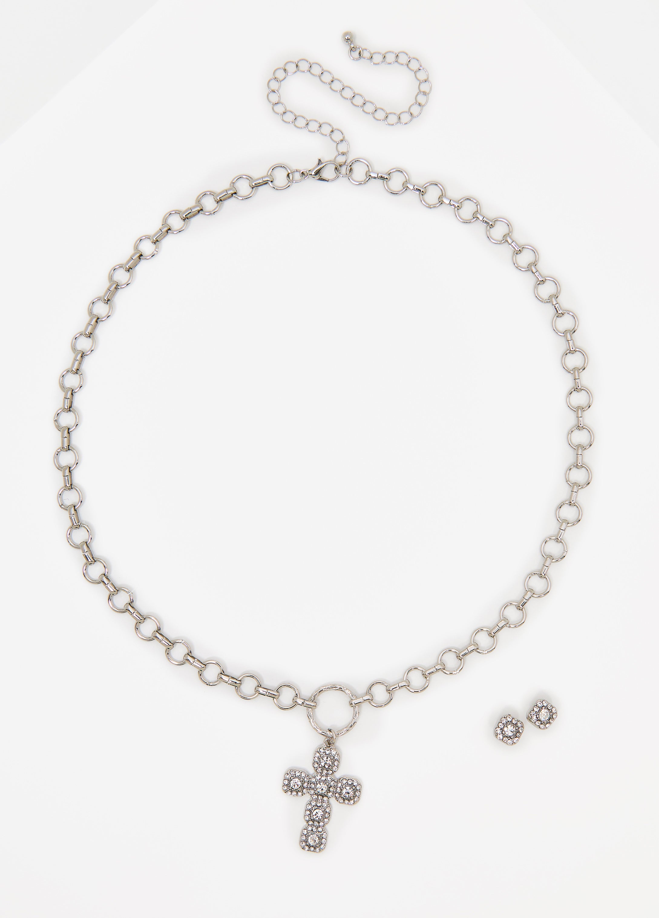 Crystal Cross Necklace Box Set