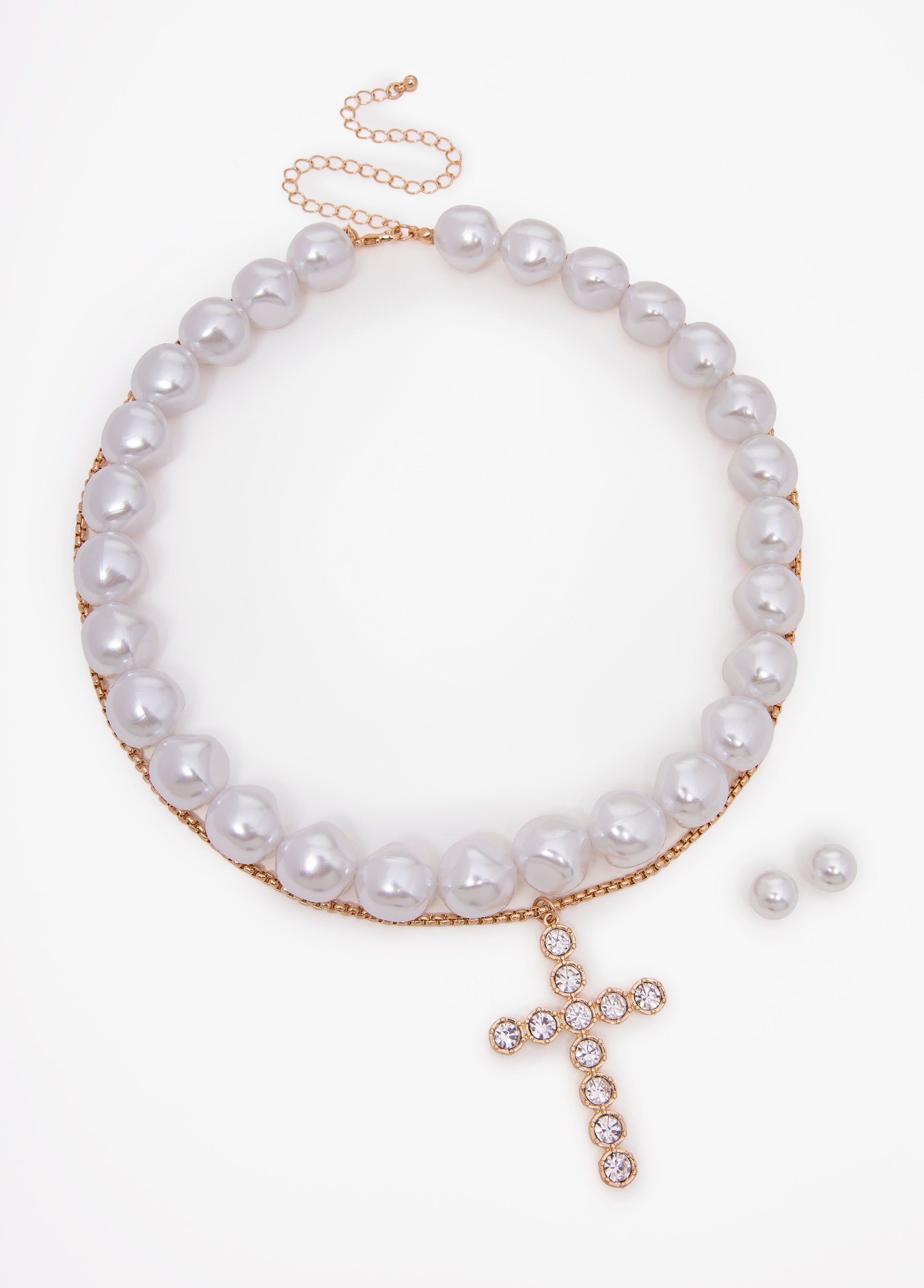 Layered Cross Necklace Set