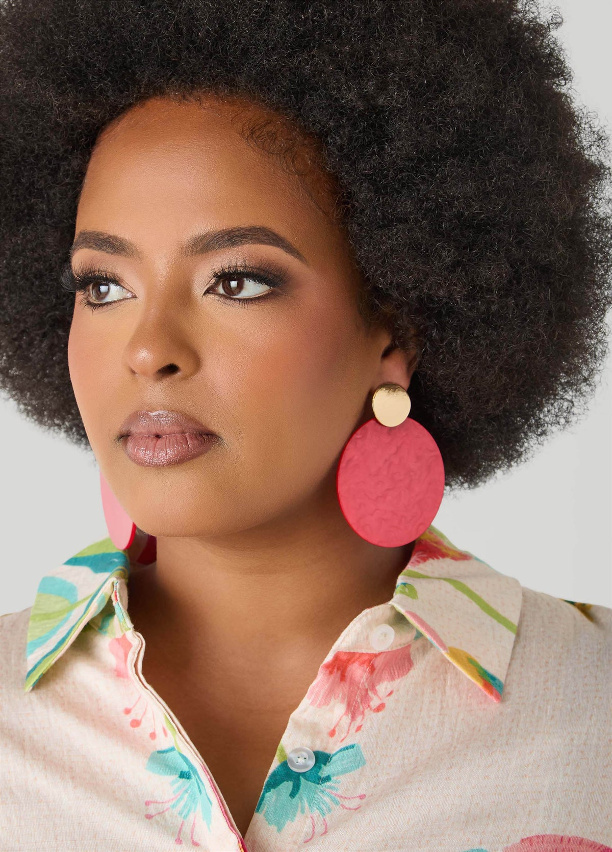 Marbled Disk Earrings