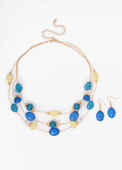 Beaded Tiered Necklace Set