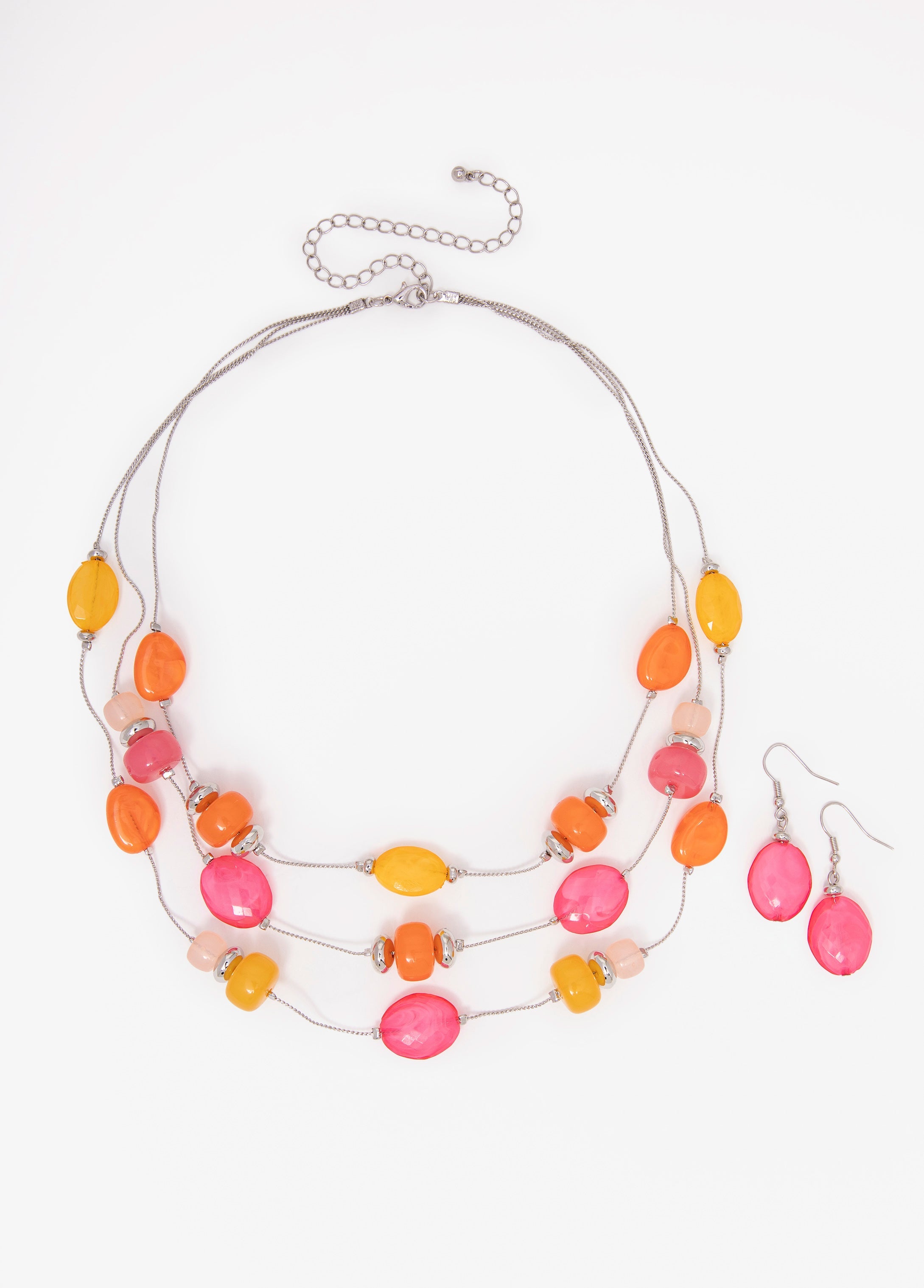 Tiered Beaded Necklace Set
