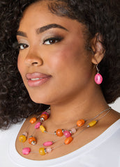 Tiered Beaded Necklace Set