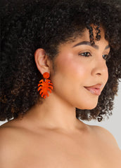 Marbled Leaf Earrings