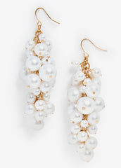 Cluster Faux Pearl Earrings