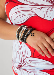 Clover Crystal And Bead Bracelets