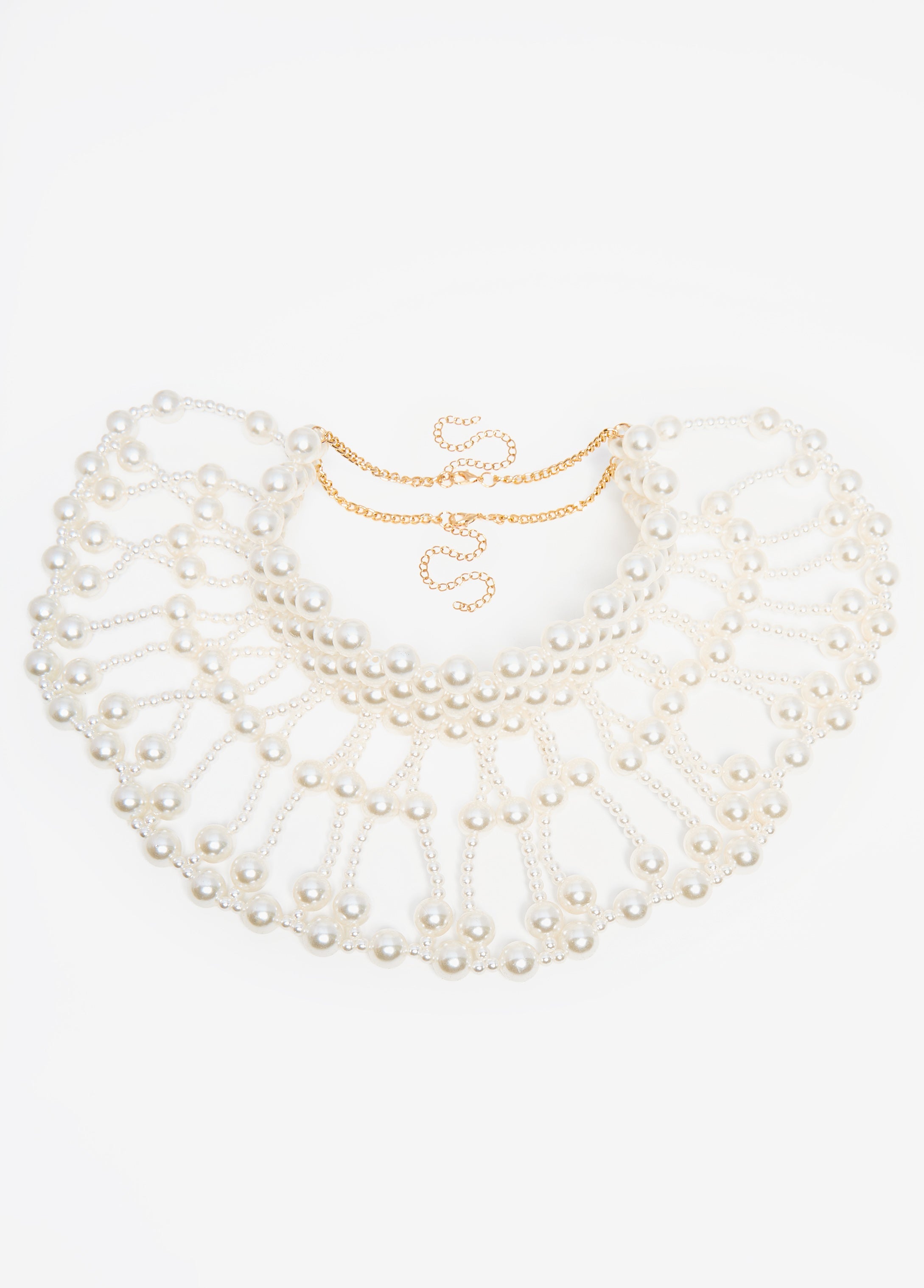 Layered Faux Pearl Collar