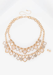 Layered Clover Necklace Set