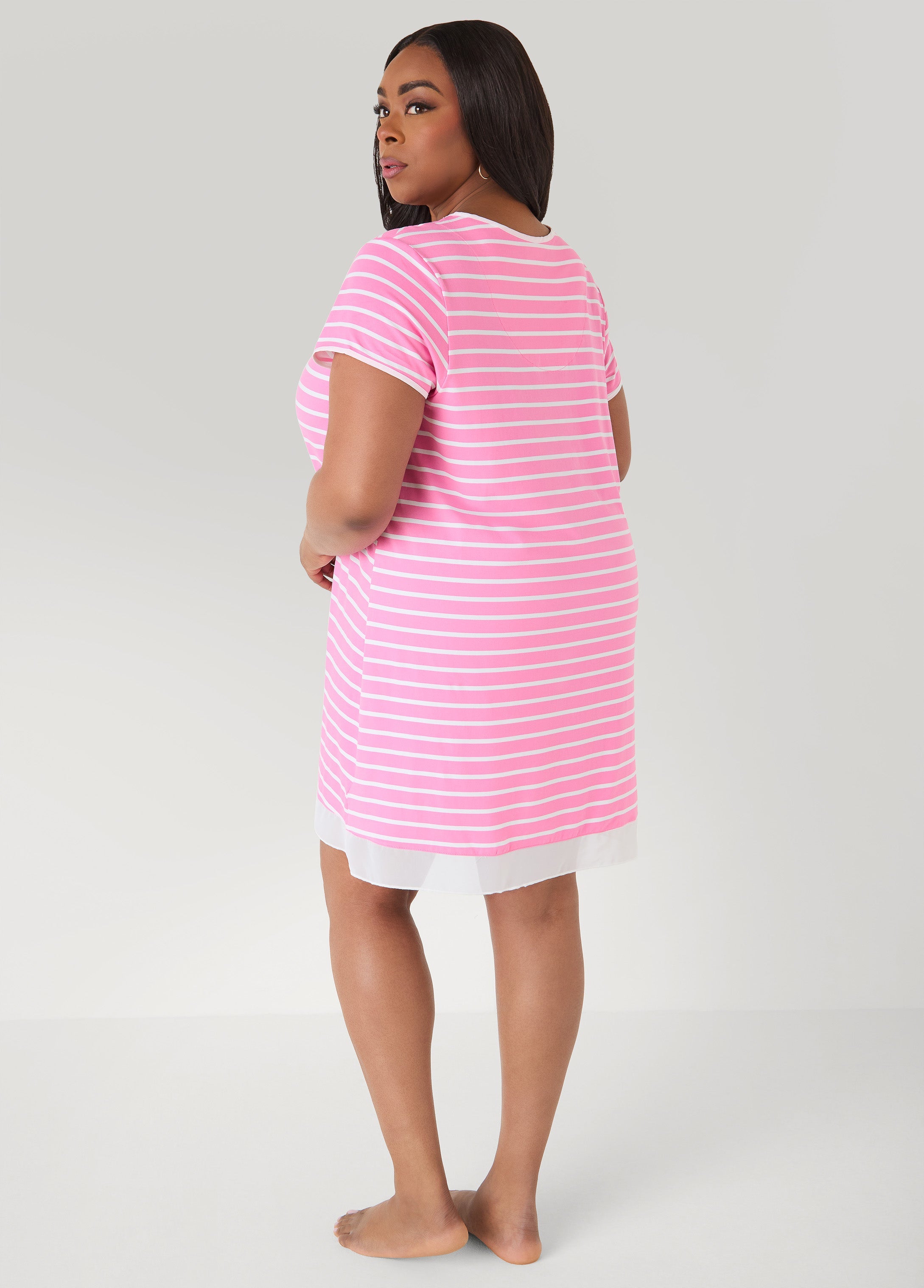 Ellen Tracy Striped Sleepshirt