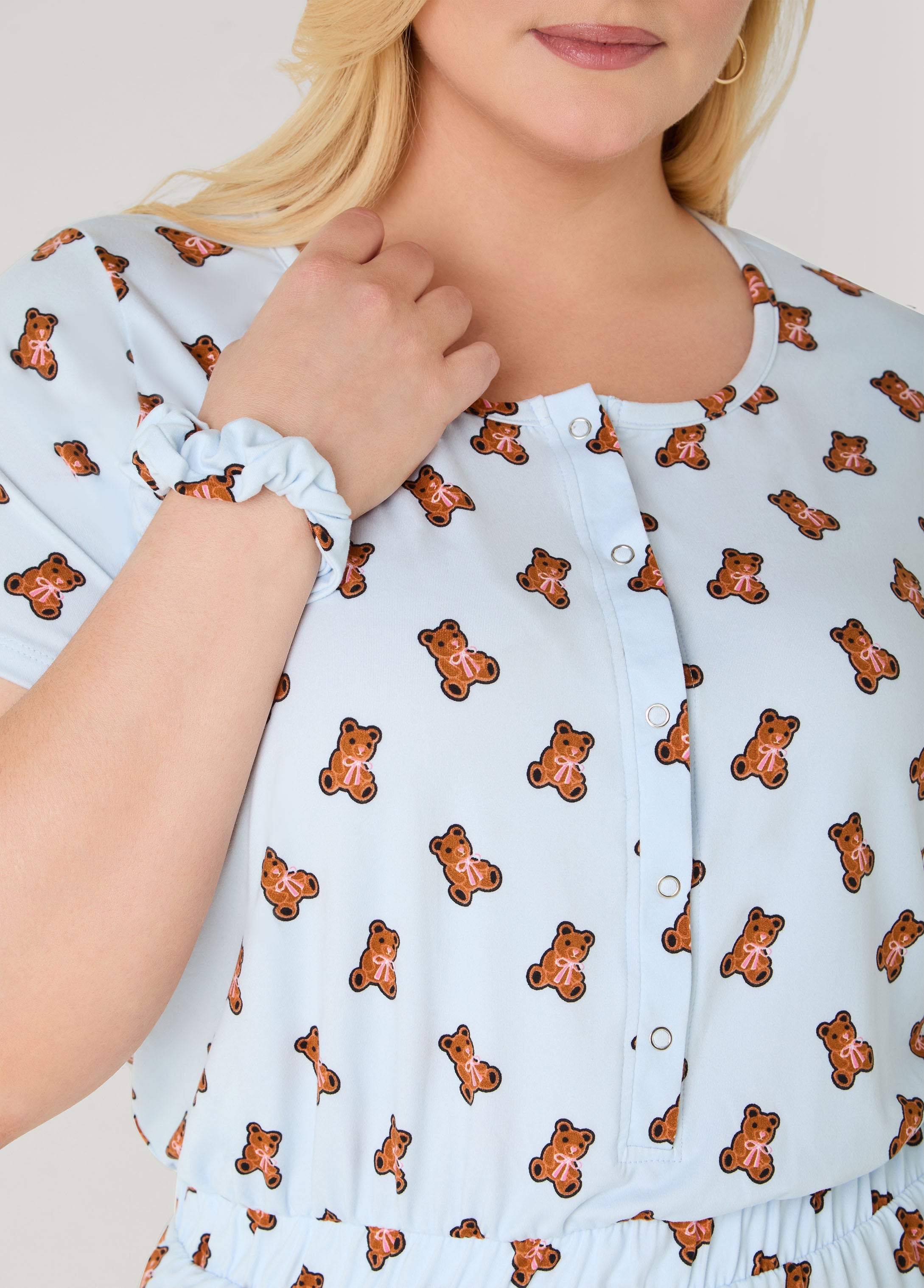 Moon To Noon Bear Print Jumpsuit Set