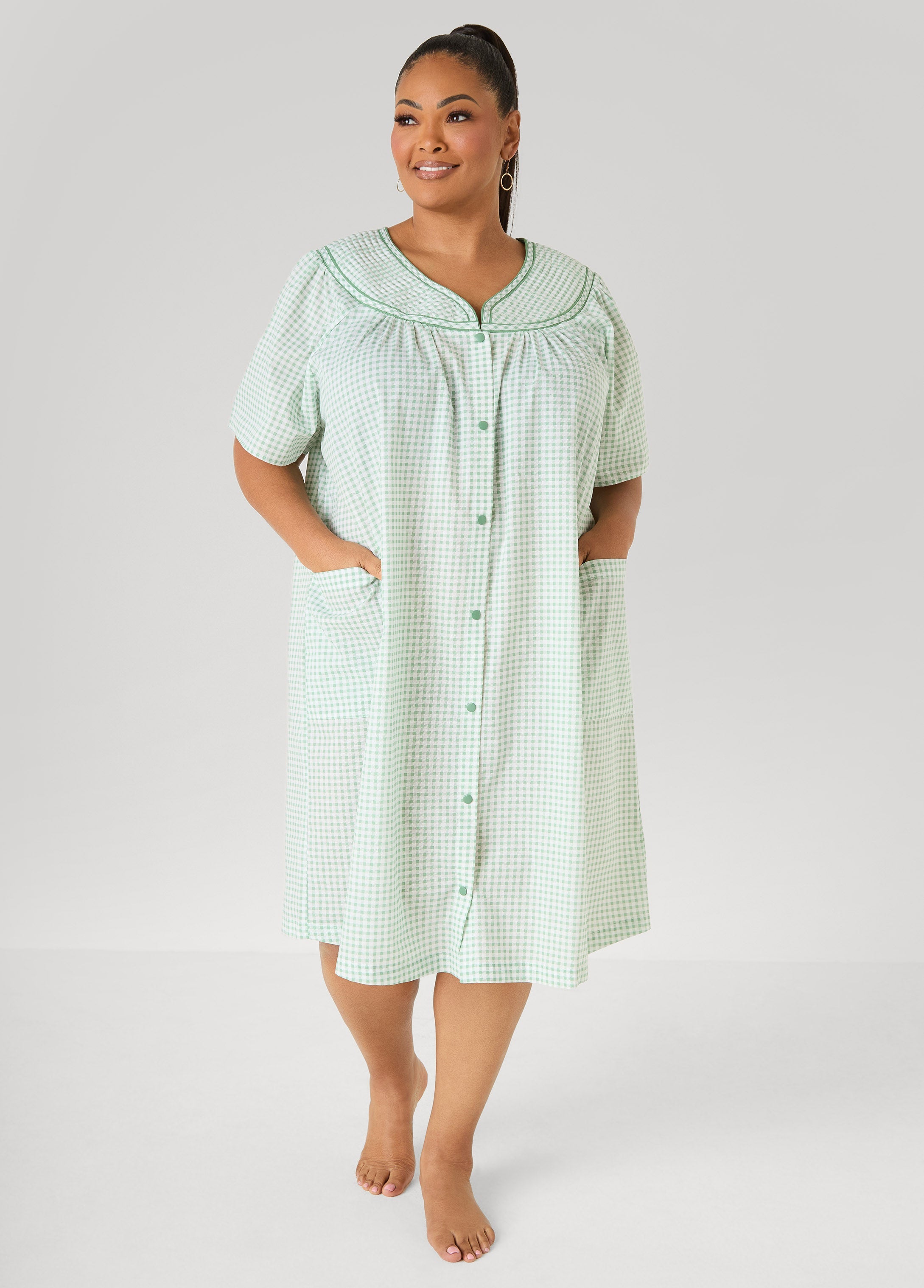 Moon To Noon Gingham Sleep Dress