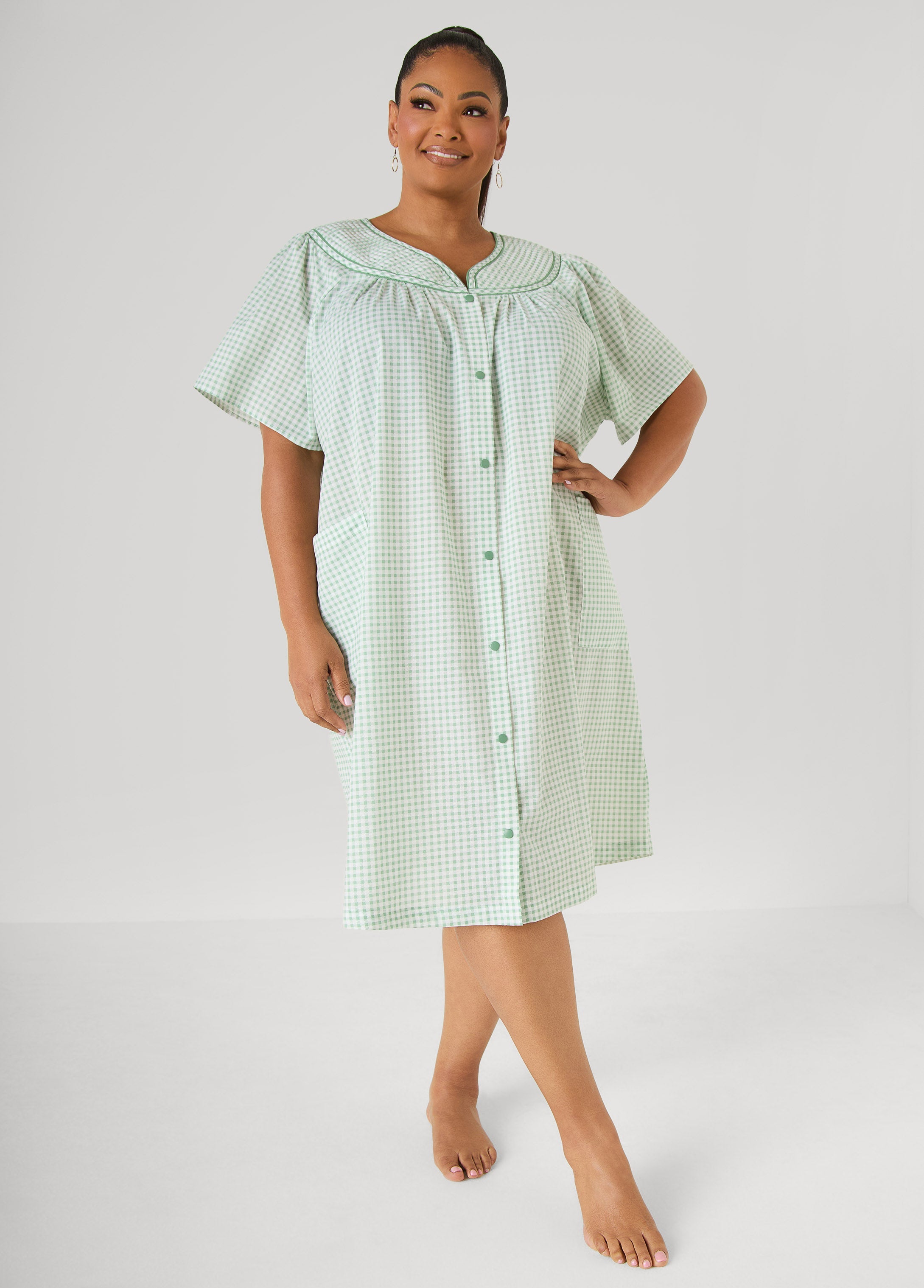 Moon To Noon Gingham Sleep Dress