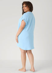 Textured V Neck Sleepshirt