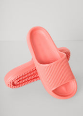 Ribbed Slip On Slides