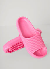 Ribbed Slide Sandals