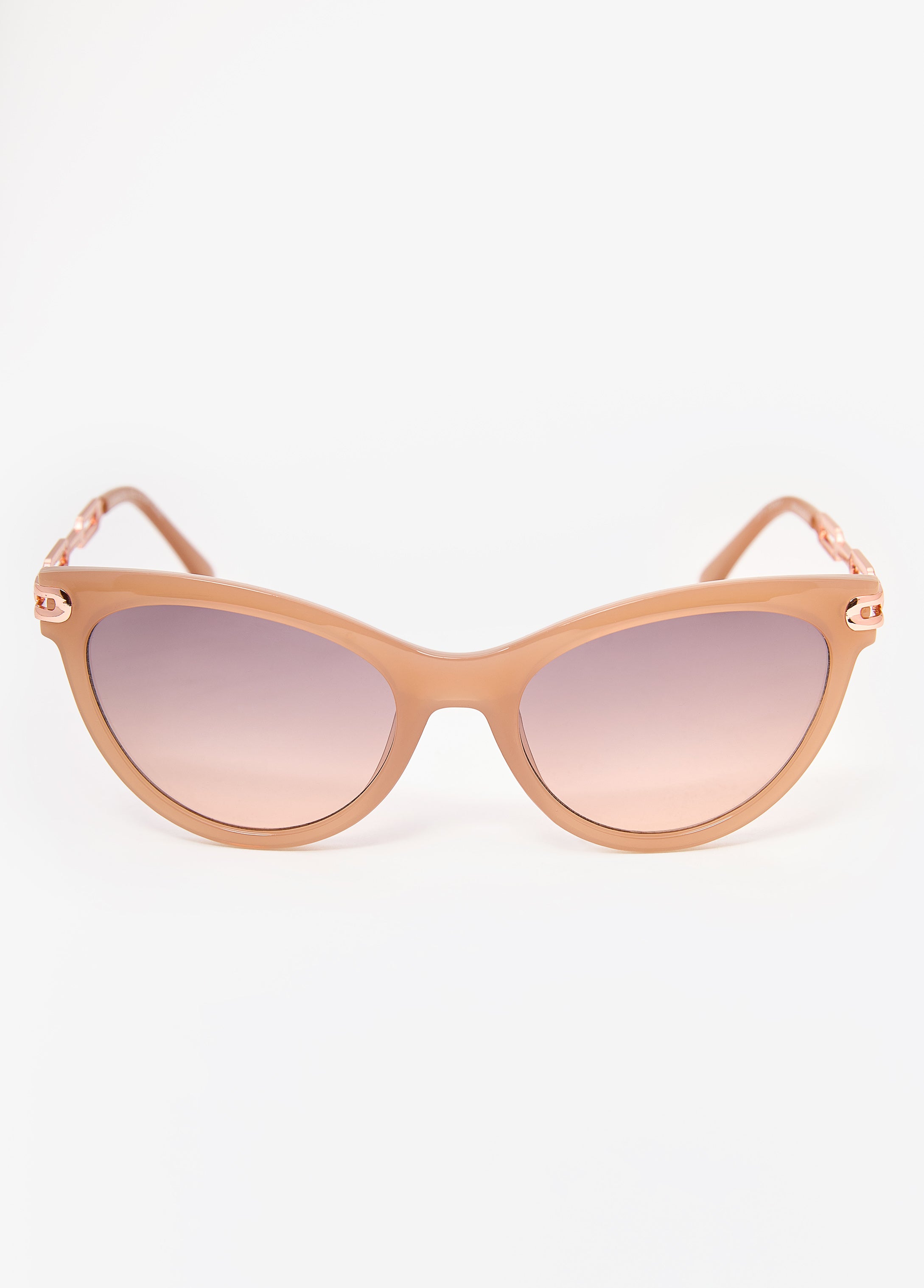 Chain Trimmed Cat Eye Sunglasses
