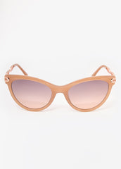 Chain Trimmed Cat Eye Sunglasses