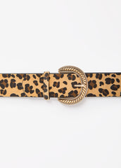 Animal Faux Calf Hair Belt