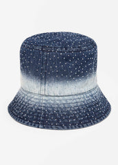 Crystal Ombre Denim Bucket Hat