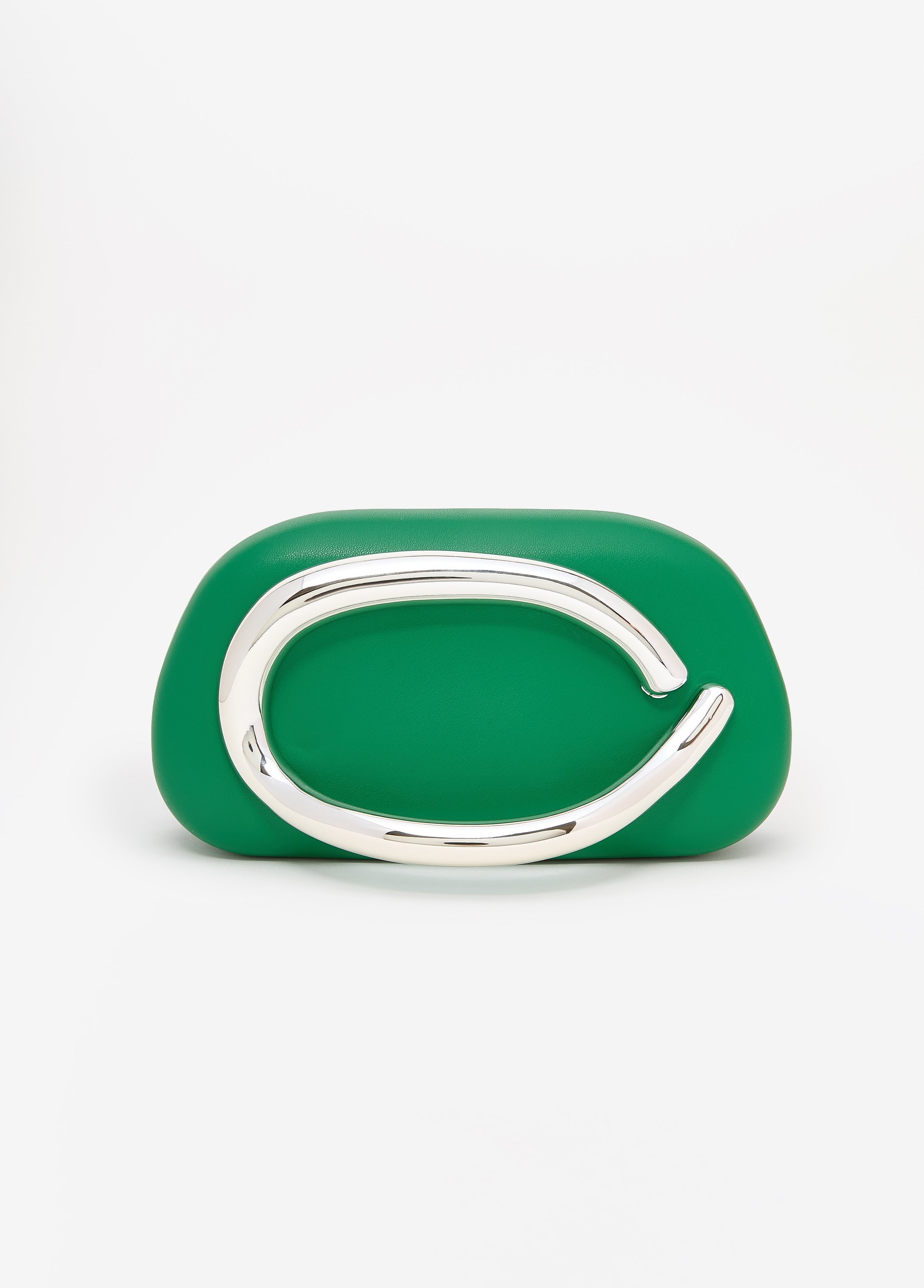 Sculptural Faux Leather Clutch