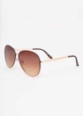 Rimless Aviator Sunglasses