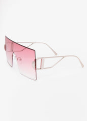 Rimless Gradient Shield Sunglasses