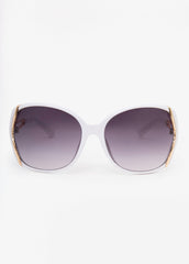 Cutout Round Frame Sunglasses