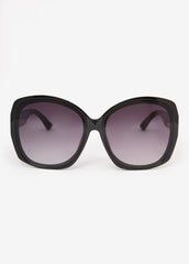 Chain Trimmed Square Sunglasses