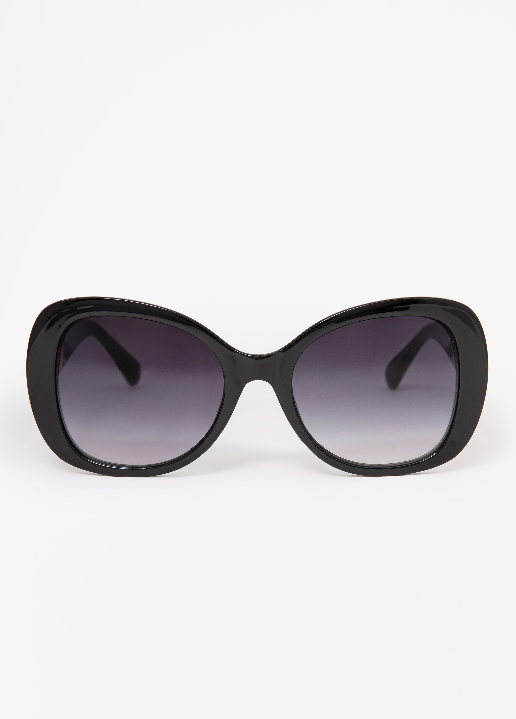 Chain Trim Round Frame Sunglasses
