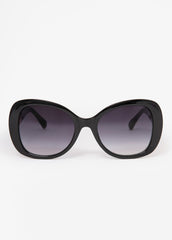 Chain Trim Round Frame Sunglasses