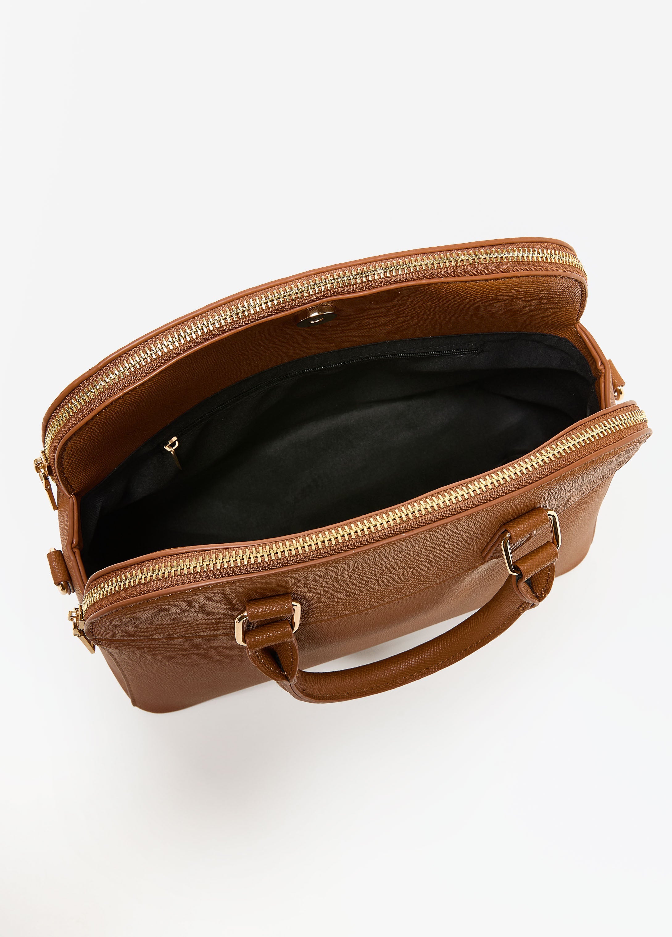 Faux Leather Satchel