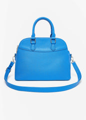 Faux Leather Top Handle Satchel