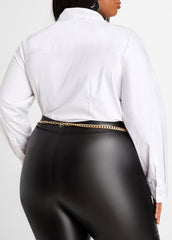Layered Gold Tone Chain Belt