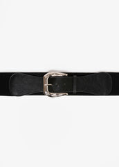 Hammered Silver Tone Buckle Belt