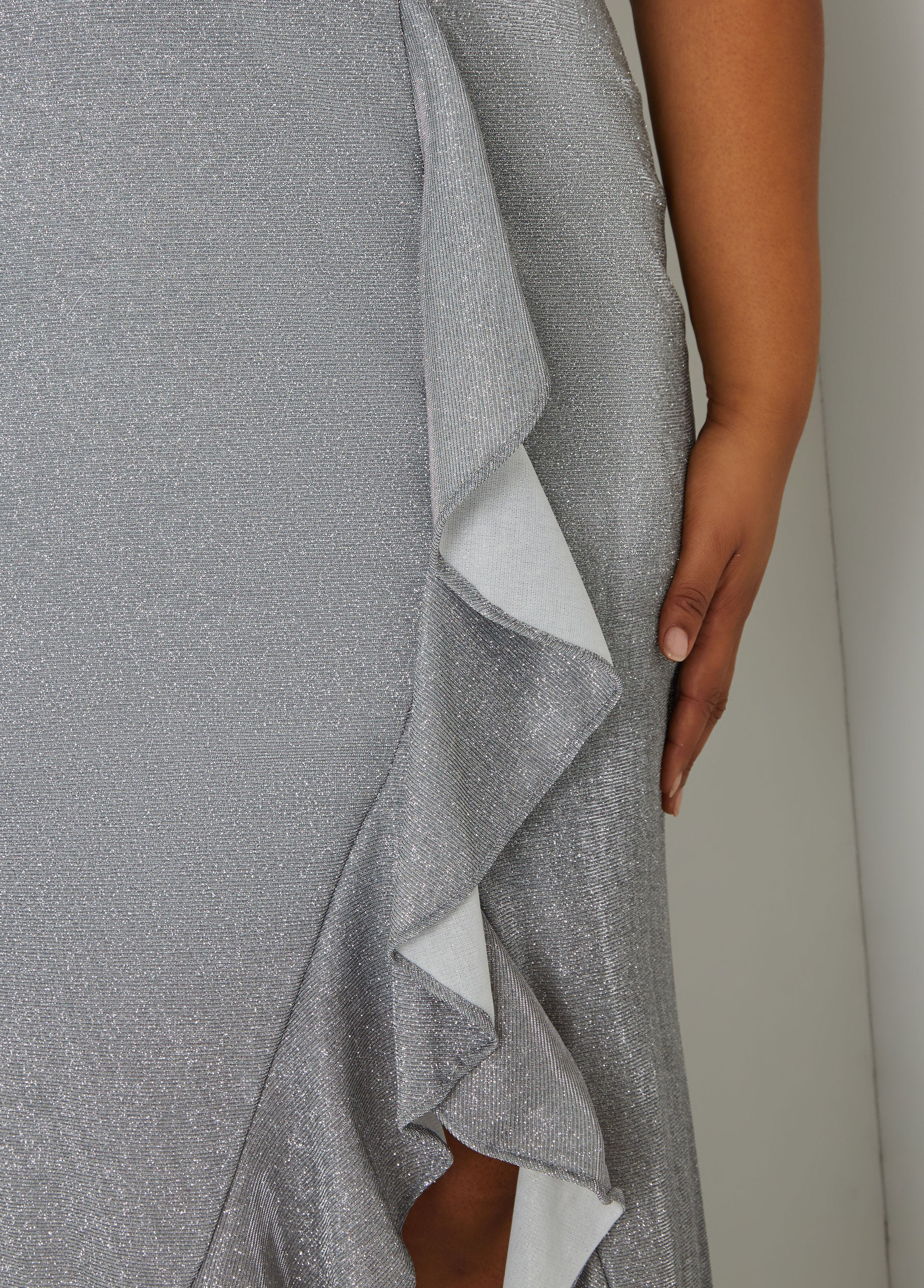 Metallic Halter Gown
