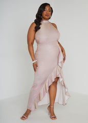 Metallic Halter Gown